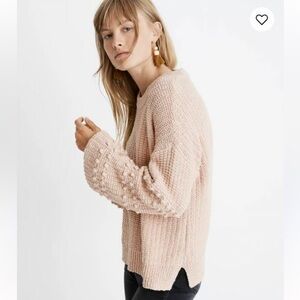 EUC Madewell bobble knit pullover sweater in Avalon pink